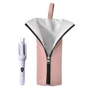 Hair Tool Bag, Heat Resistant Pouch, Dustproof Waterproof Case, 11.42x3.94x0.39 inches, Compact Storage Organizer, Zippered Mat Carrier, for Salon RV Travel Vanity Table Makeup Station Home Setup