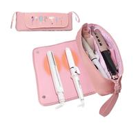 Hair Tool - Borsa da viaggio impermeabile, organizer da viaggio per forbici, asciugacapelli, borsa con cuscinetto resistente al calore, per ferro arricciacapelli, pettine, forcine e cavi di ricarica