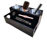 Hair Tool Storage Organizer - Acrylic, 11.81x7.48x5.12in Vanity Storage Box Compact Design | Multi-Compartment Beauty Organizer, Hair Appliance Holder For Bathroom, Dressing Table, Salon, Home, Travel