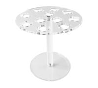 Hair Tool Storage Rack - 8x13.6x15 cm Clear Acrylic Stand 11 Compartments Organizer, Scissor Comb Brush Holder | Salon Barber Makeup Desk Accessories Practical Professional Display Use