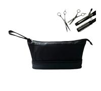 Hair Tool Travel Bag, Double Layer Storage Bag, Hairdressing Organizer, Portable Holder Handbag for Train Vacation Camping Weekend Salon Gym Vanity 14.57x5.91x6.3 Inches