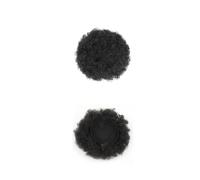 Hair Toppers 2 pcs Synthetic Afro Puff Drawstring Ponytail for Women 4 Inch Small Hair Buns Kinky Curly Hair Donut Chignon