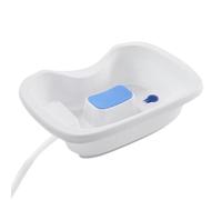 Hair Washing Basin, Ergonomic Neck Support Shampoo Bowl, Portable Deep Wash Basin, Color White for Salon, Home, Elderly, Disabled, Comfortable Hair Rinse Station