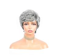 Hair Wigs Grey Pixie Cut Hair Wig with Bangs for Daily Wear Gray Short Human Hair Glueless Layered Wig for Party Cosplay Daily Use Womens Parrucche