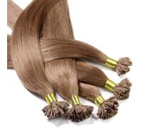 Hair2Heart 25 x 0,5g Extension Capelli Veri Cheratina - 30cm, Colore #14 Marrone Caramello, liscio