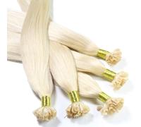 Hair2Heart 25 x 0,5g Extension Capelli Veri Cheratina - 30cm, Colore #60 Boindo Platino, liscio