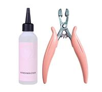 hair2heart Kit rimozione extension capelli con pinze e solvente di incollaggio - Facile rimozione delle extension a cheratina e a nastro - Formula a base di alcol