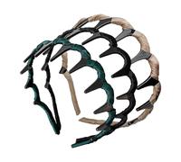 Hairband artificiale - Cloth Acrylic, 13,5 cm Vintage High Cranium Lightweight, High-Temp Resistant Teeth Hairband | 3 pezzi Set For Women Girls Daily Wear Travel Beach Casual Outfits