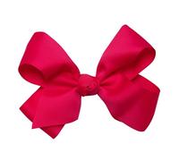 HAIRBOWS Fiocco per capelli in gros grain con nodo centrale su una clip per capelli, per tutte le età e tipi di capelli, fiocco da 15,2 cm, fucsia