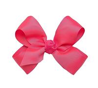 HAIRBOWS Fiocco per capelli in gros grain per ragazze, per tutte le età e tipi di capelli, fiocco da 15,2 cm, rosa fluo