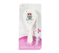 Hairbrush Comb Set, 21x10.5x3cm, Gentle Soft Bristle Baby Hair Brush, Scalp Care Grooming Tool, Sensitive Skin Protection, Comfortable Design for Babies & Children, White/Green