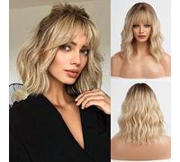 HAIRCUBE Ombre da radice scura a parrucca bionda per capelli ricci parrucca riccia per donna…