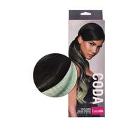 Hairdo Coda Color Splash Ebony / Light Green 58 cm - coda verde chiaro su nero