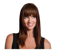 Hairdo Frangia Finta Castano Mogano Ramato