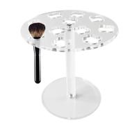Hairdressing Scissors Holder, 11-Hole Organizer Stand, 3.15x5.35x5.91 Inches Acrylic Storage Rack, Compact Salon Accessory, Multi-Slot Display Design, for Combs Brushes Makeup Desk Tools Arrangement