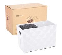 Hairdressing Tools Storage Box | Large Capacity Organizer for Scissors/Combs/Hair Clips | ABS Material, Portable Vanity Organizer (White)