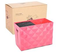 Hairdressing Tools Storage Box | Large Capacity Organizer for Scissors/Combs/Hair Clips | ABS Material, Portable Vanity Organizer (Red)