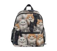 Haired Cats - Zaino per bambini e bambine, con targhetta per nome, piccola borsa per libri da viaggio, Gatti dai capelli, 6-8 Years, Zaini Carino