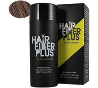 HairFiberPlus 27.5g, fibre copri calvizie istantaneo in pochi secondi. Resistente ad acqua e vento. (Castano Medio)