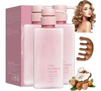 Hairhalo Curl Defining Cream, HairHalo Curl Defining Cream Rosa, Curl Defining Cream, Curl Cream Per Capelli Ricci Anti-crespo, HairHalo Cream Per Capelli Ricci E Mossi (3 Pz)