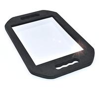 Hairlich Specchio a mano | professionale leggero | specchio portatile da parrucchiere | schiuma | con 2 manici | 41 cm di lunghezza | per salone o casa | accessori per il trucco