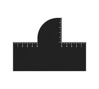 Hairline Enhancement Card - Professional T-Shaped Barber Stencil | Beard Shaping Guide With Measurement Indicators | Reusable PVC Edge Card For Hair Fibres, Colour Spray & Smooth Shaving