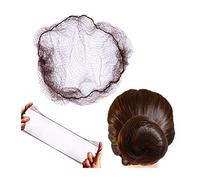 Hairnet Invisible Elastic Edge Mesh 50 pezzi 50cm confezione singola Reti per capelli invisibili per donna Bun (marrone scuro)