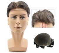 Hairnotion Protesi Capelli Uomo Marrone Scuro 2# Francese Pizzo Sistema di Capelli 8x10 Pollici Toupee per gli Uomini