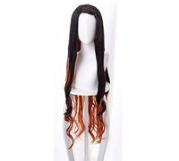 Hairpieces Anime Cosplay Wig for Demon Slayer: Kimetsu no Yaiba Rose Net Wigs HighTemperature Resistant Fiber Long Curly Hair Gradient 37 5 Inches