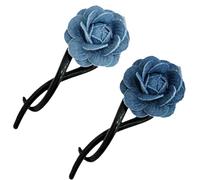 Hairpin At The Back Of The Head, Cord Spirals Hairband, Denim Rose Hair Clips, Twist Hair Clips Hair Accessories, Female Fashion Hair Accessories, Elegant Half-Tied Hairpin Headdress (Clip)