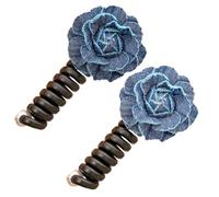 Hairpin At The Back Of The Head, Cord Spirals Hairband, Denim Rose Hair Clips, Twist Hair Clips Hair Accessories, Female Fashion Hair Accessories, Elegant Half-Tied Hairpin Headdress (Rope)