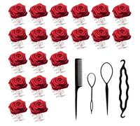 Hairpin Rosa A 20 Pezzi E Capelli A 4 Pezzi, Accessori Per Acconciatura, Decorazioni In Stile Per Capelli, Accessori Per Capelli Elei E Semplici.