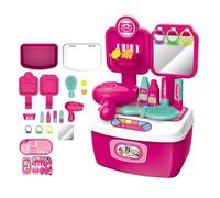 Hairs Salon Pretend Toy Equipped with Hairs Dryer Mirror Comb Rings