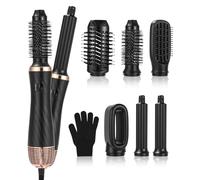 Hairstyler 6 in 1 Air Styler Set con asciugacapelli da 1000 W, spazzola rotonda, ferro arricciacapelli automatico, spazzola ad aria calda, spazzola lisciante, spazzola per capelli, per capelli volume