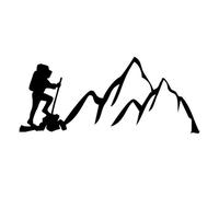 HaiRxr Arrampicata sulle Montagne Conquistatore Adesivo for Auto Divertente Decalcomania for Auto Adesivi for Auto Arredamento Interessante(Black)