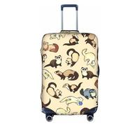 Hairy Ferret - Custodia protettiva per trolley da viaggio d'affari, alla moda, 45-81 cm, bianco, L