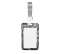 Hairy Ferret ID porta badge con cordino verticale in plastica con finestra trasparente impermeabile protezione per carte d'identità da lavoro per infermieri insegnanti ufficio