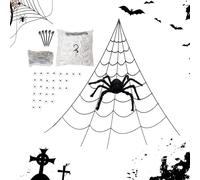 Hairy Spider Stretch Cobweb - Kit di Decorazione Web di Halloween Spider Gigante sponsivo nel | Puntelli Spaventosi per Prato Patio Porch Garden Casa stregata Casa stregata Decorazione Creepy