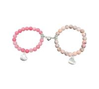HAISENG 2 braccialetti per genitori, distanza relazionale, cuore, perline abbinate per sole e papà, amicizia, amore e intimità, Misura unica, come descritto