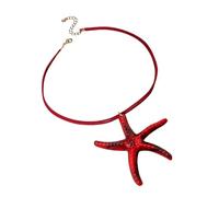 HAISENG Artistico Resina Sea Star Statement Collana Ispirato Gioielli Donne Clavicola Catena Accessorio Vacanza Resina Marine Tema Collana Donna, Misura unica, come descritto, come descritto