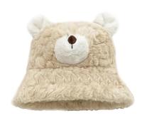 HAISENG Cappello alla pescatora HaPlush con orecchie di orso 3D per tutte le età, per avventure all'aperto e copricapo quotidiano