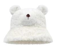 HAISENG Cappello alla pescatora HaPlush con orecchie di orso 3D per tutte le età, per avventure all'aperto e copricapo quotidiano