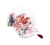 HAISENG Cappello da sole alla moda con paillettes comodo cotone baseball per le donne corsa ciclismo sport all'aperto accessori farfalla ricamo sole