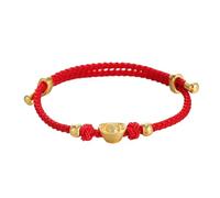 HAISENG Catena intrecciata a mano regolabile con ciondolo a forma di drago, gioiello da polso da donna con drago cinese, Misura unica, come descritto