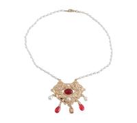HAISENG Collana cinese unica con ciondolo vintage squisito girocollo con intricato lavoro in metallo e significato culturale collana tradizionale