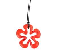 HAISENG Collana lunga con ciondolo a forma di fiore in corda PU per compleanno, San Valentino, donne e ragazze, cavo minimalista, Misura unica, come descritto, come descritto