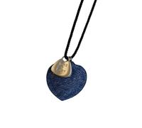 HAISENG Collana unisex con ciondolo a corda intrecciata con simbolo dell'amore, catena morbida e delicata, gioielli delicati per tutti i giorni, catena per maglioni, femminile, delicata collana di