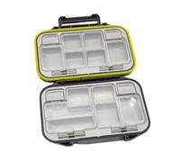 HAISENG Custodia per esche con struttura a scomparti 12 griglie scatola di immagazzinaggio per attrezzatura da pesca impermeabile scatola di immagazzinaggio organizer per esche
