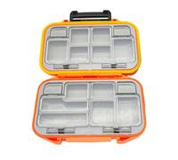 HAISENG Custodia per esche con struttura a scomparti 12 griglie scatola di immagazzinaggio per attrezzatura da pesca impermeabile scatola di immagazzinaggio organizer per esche