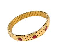 HAISENG Elastico Tema Frutta In Acciaio Inox Wristband Primavera Partito Monili Per Le Donne Alla Moda Accessori Idee Regali Ciliegie, Misura unica, come descritto